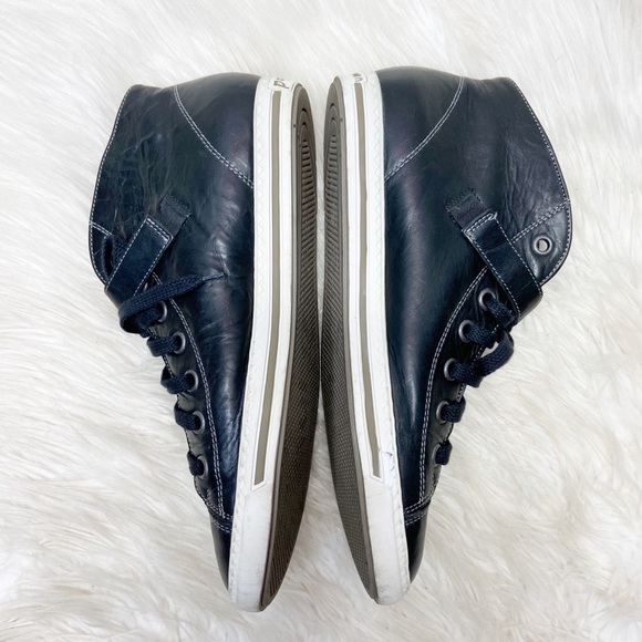 Paul Green Black Leather High Top Sneakers - Picture 3 of 12